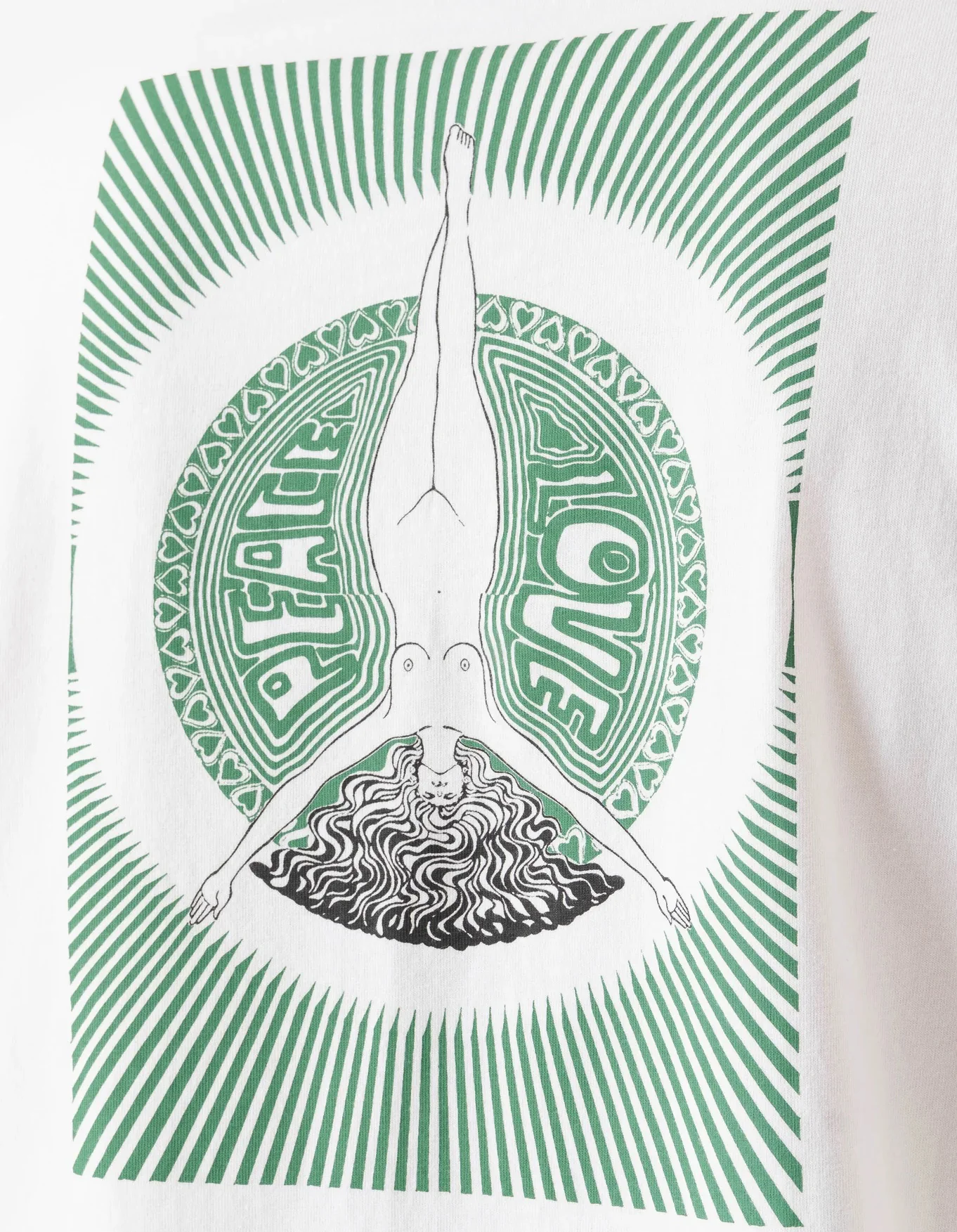 7261 Peace & Love Press T-Shirt - White - Image 5