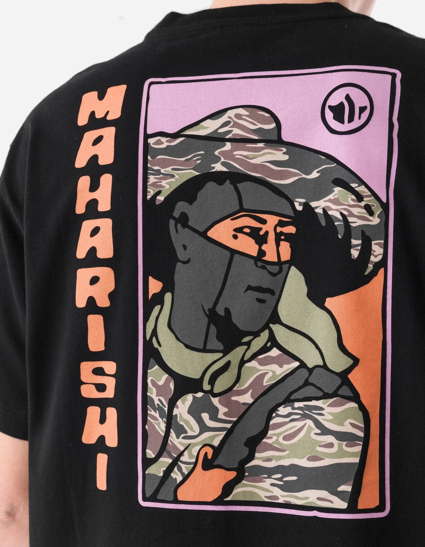 7262 Japanese Menko Card T-Shirt - Black - Image 6