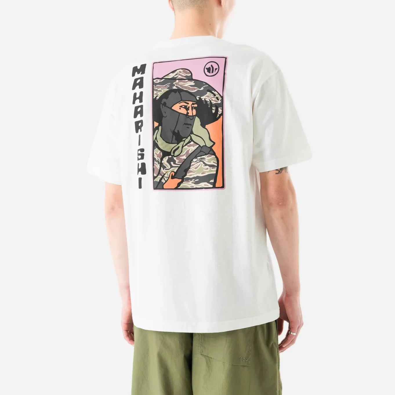 7262 Japanese Menko Card T-Shirt - White - Image 4