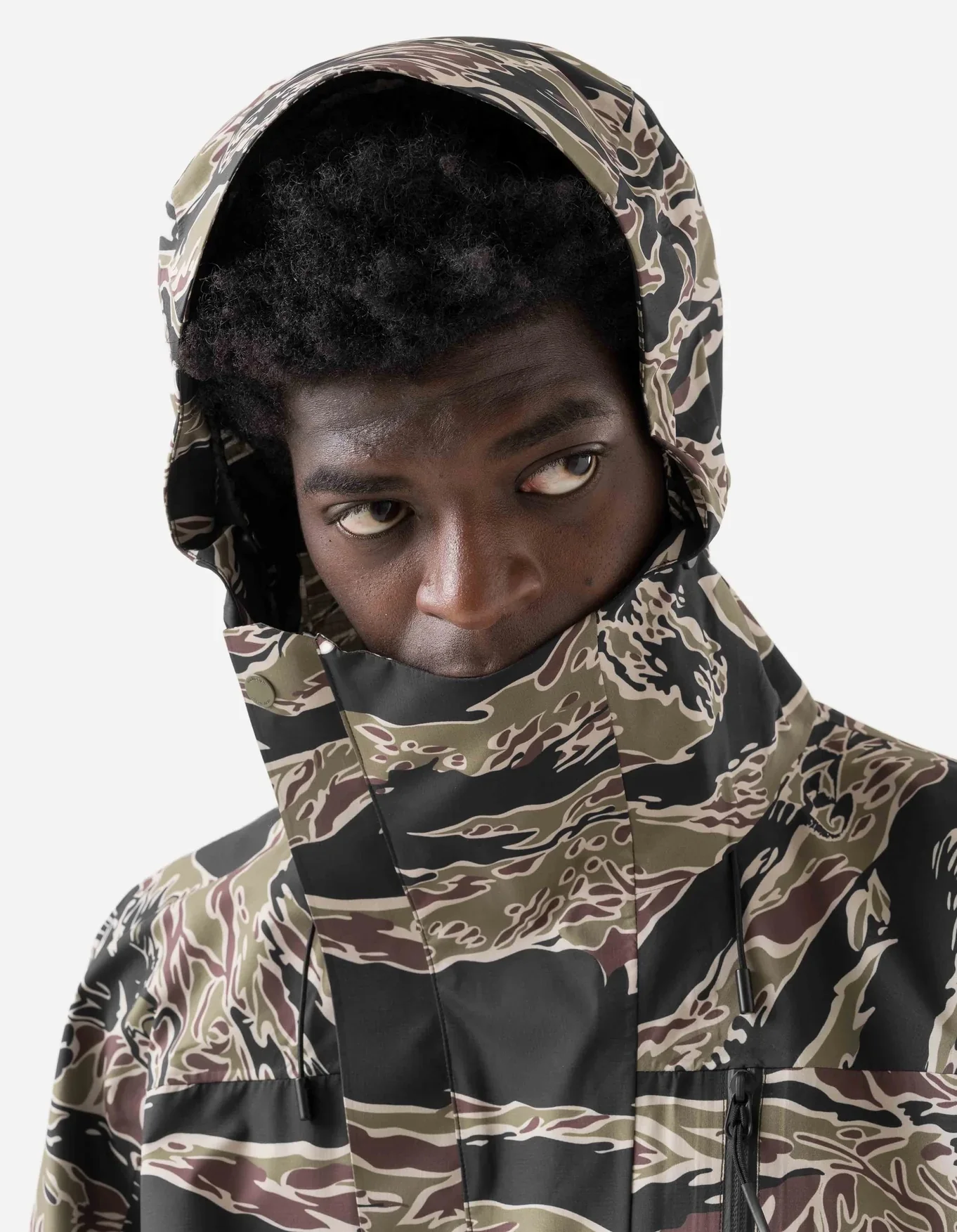 7274 Bonsai Tigerstripe Asym Parka - Woodland - Image 13