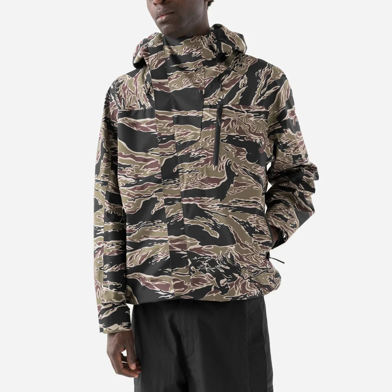 7274 Bonsai Tigerstripe Asym Parka - Woodland - Image 4