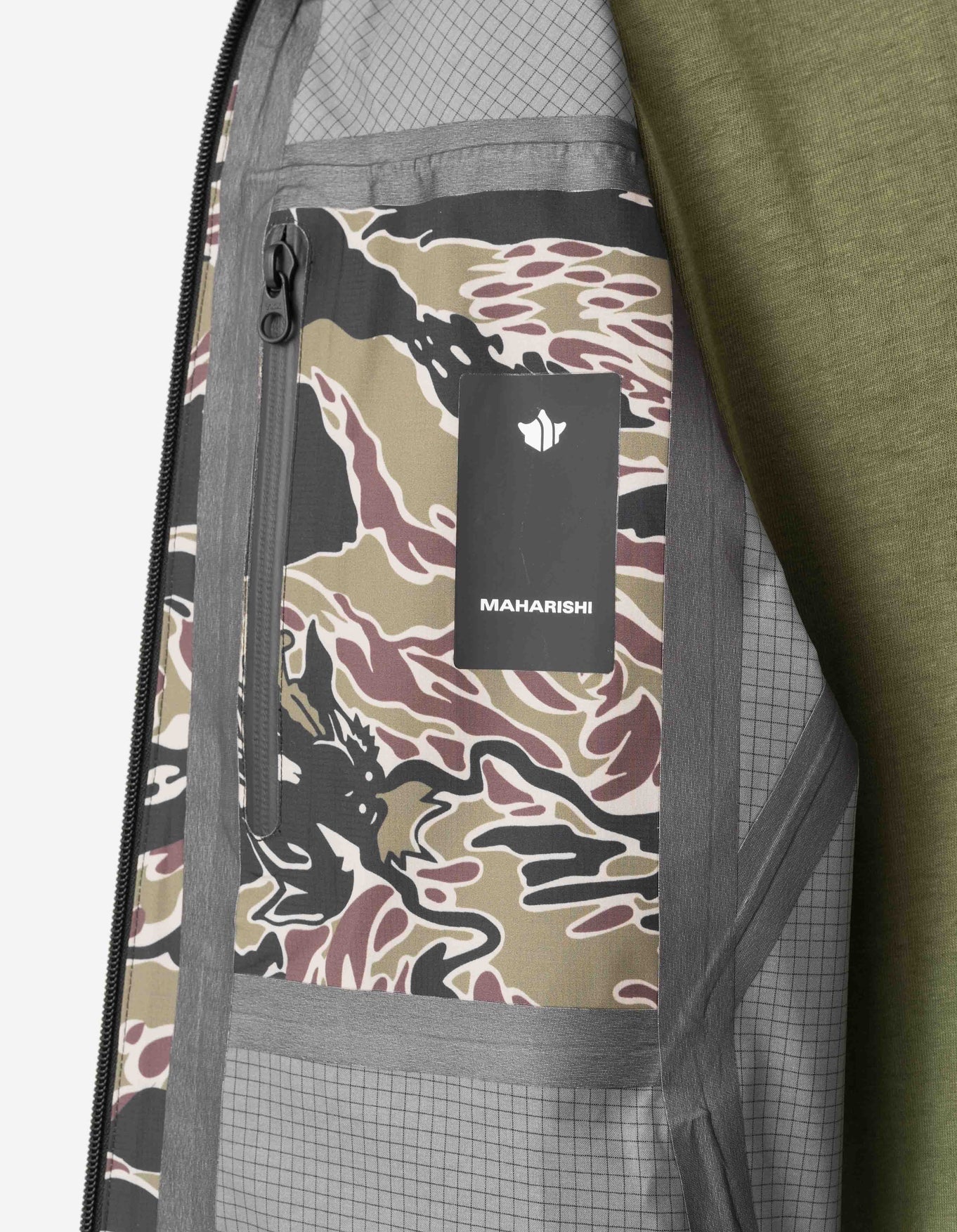 7274 Bonsai Tigerstripe Asym Parka - Woodland - Image 6