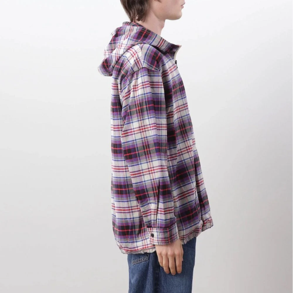 Washed Plaid Baja Hoodie - Blue - Image 4
