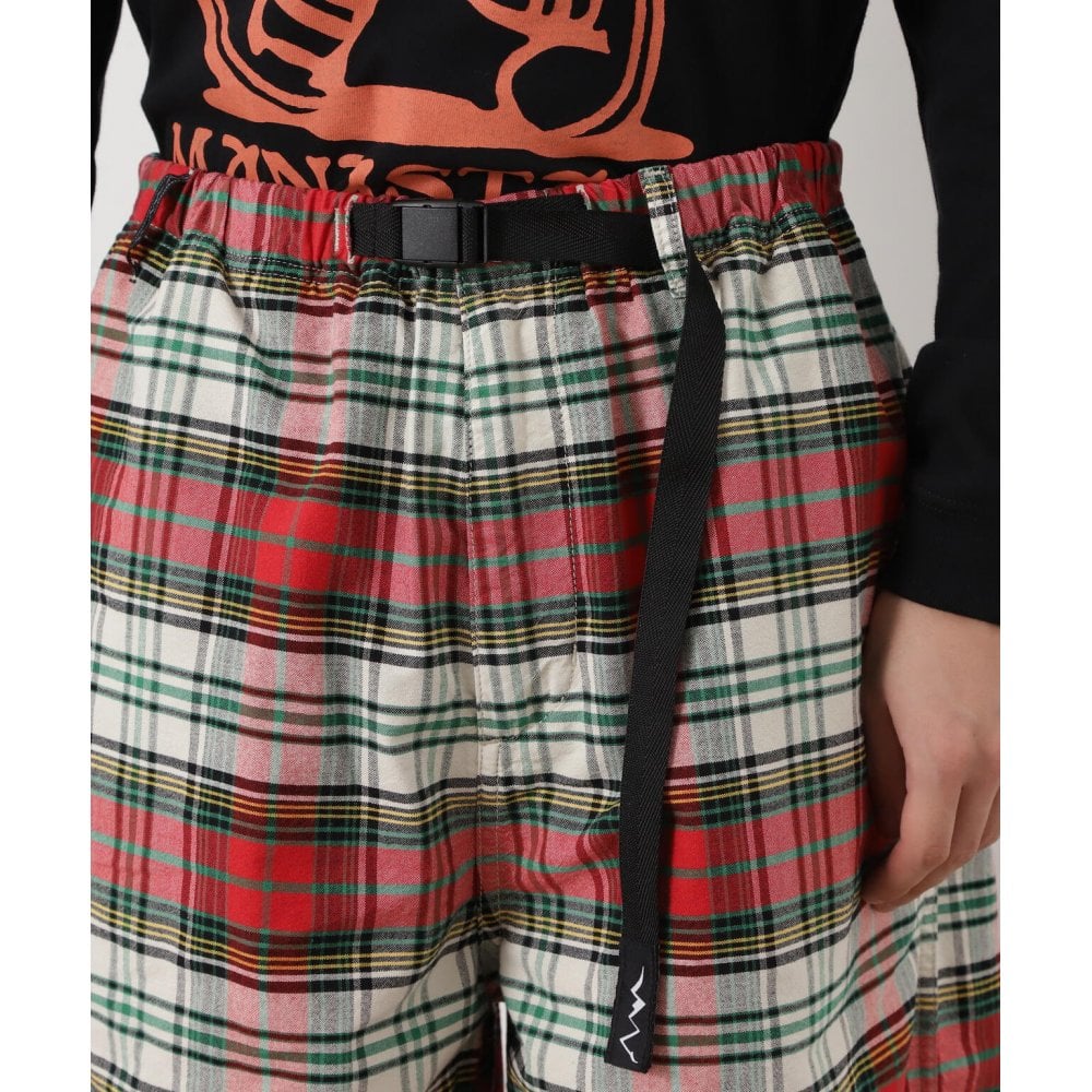 Washed Plaid Shorts - Red - Image 5
