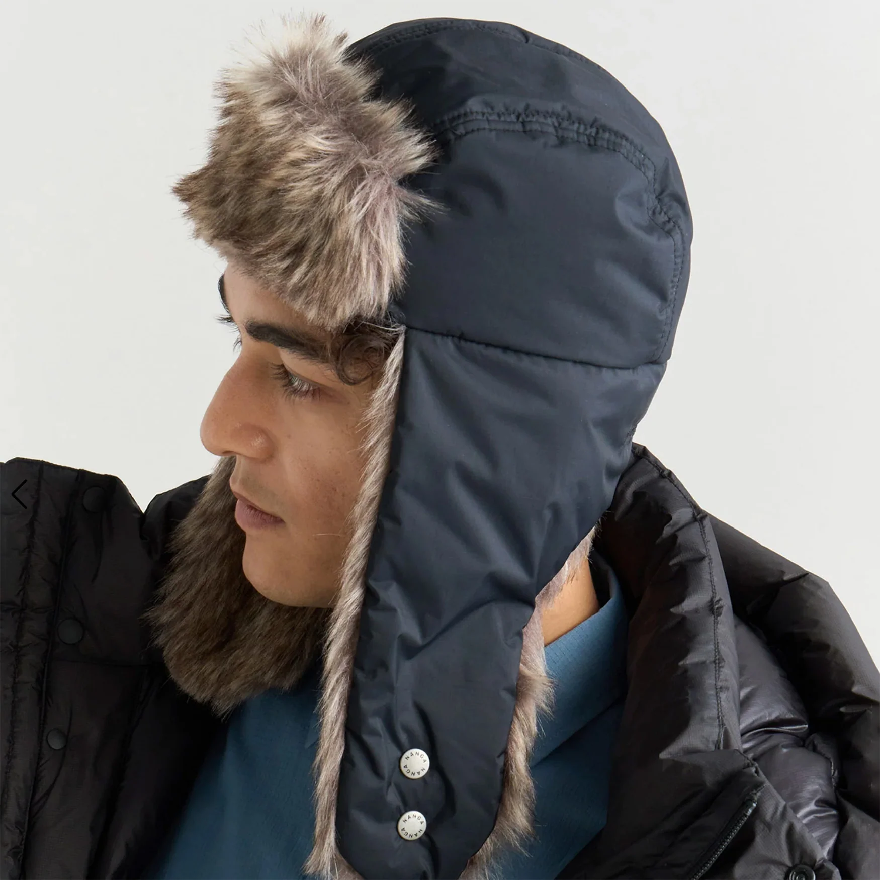 Aurora Tex Fur Flight Cap - Black - Image 3
