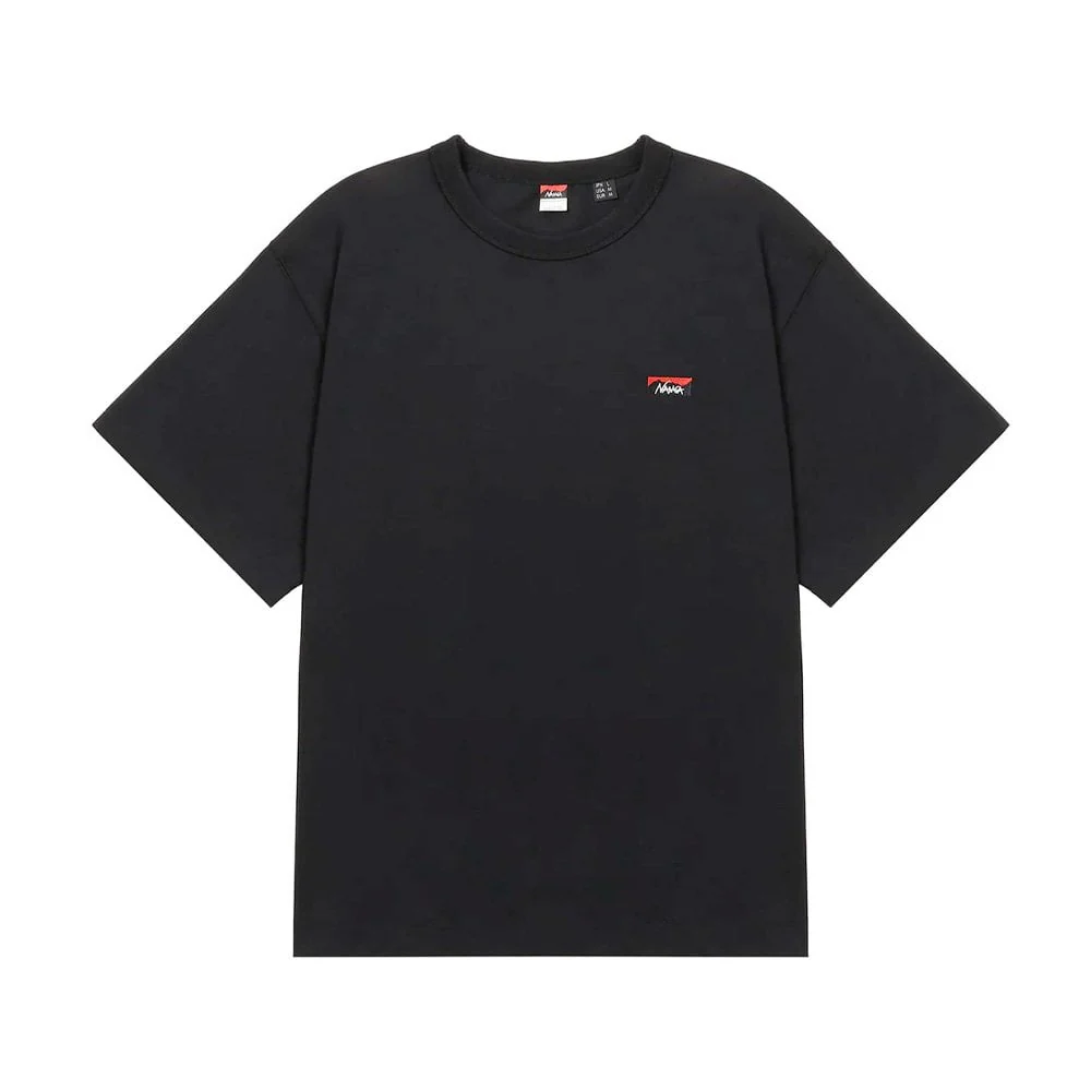 Eco Hybrid Box Logo Embroidery Tee - Black