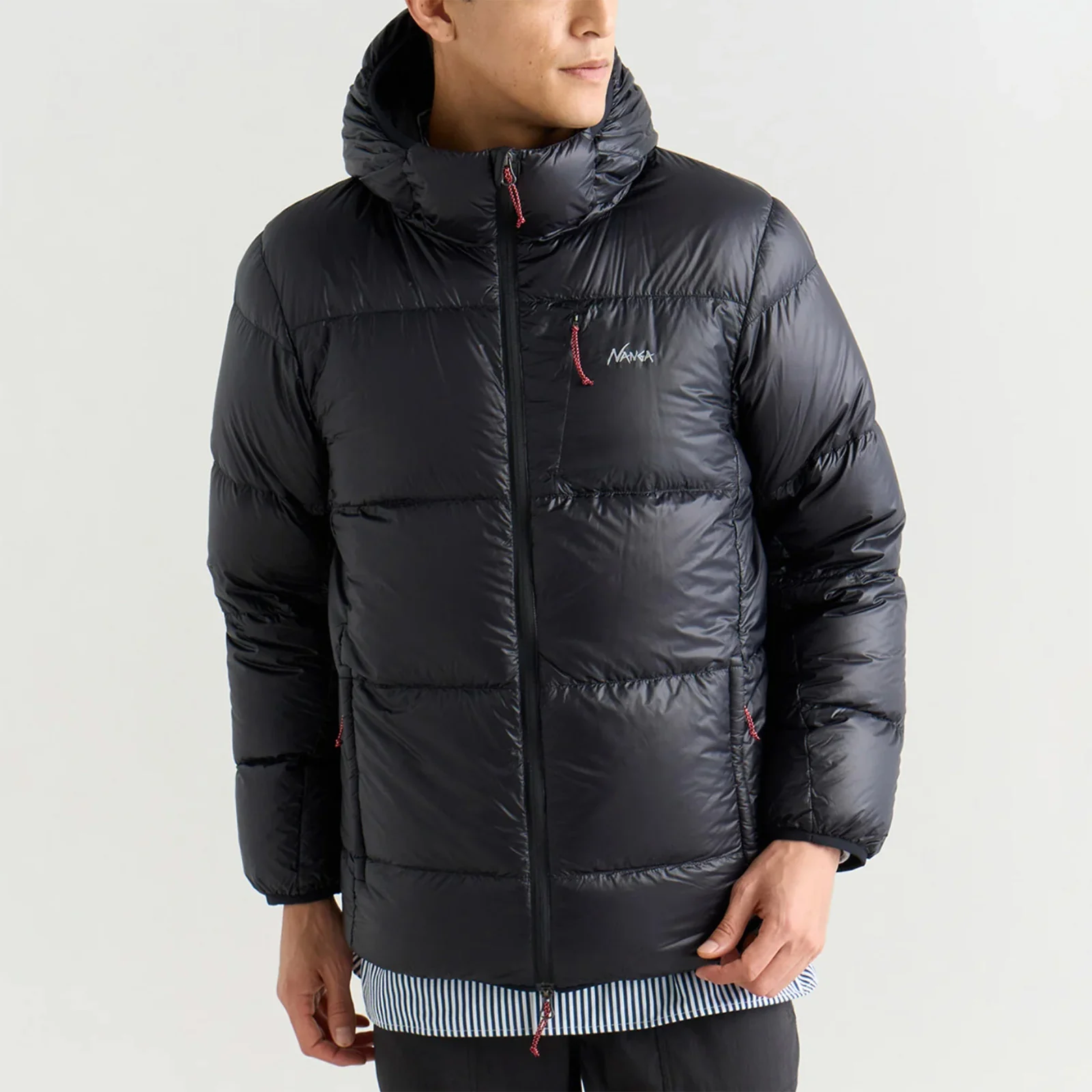 Mountain Lodge Down Hoodie Jacket - Black - Image 4