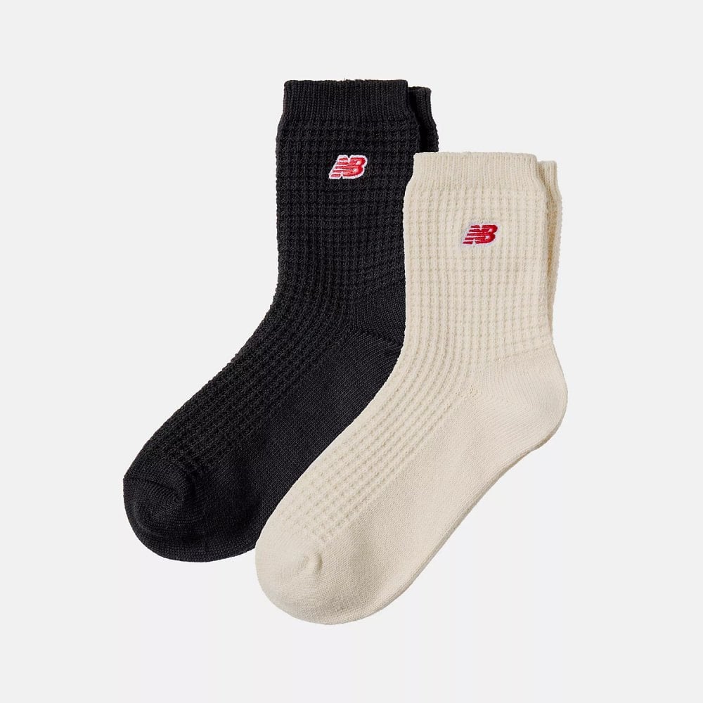 Waffle Knit Ankle Socks - 2 Pair Pack - Image 2