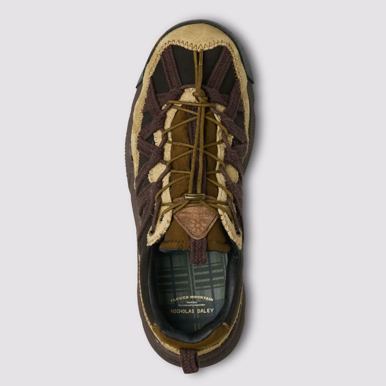 Nicholas Daley X Flower Mountain Iwano 2 Uni, Suede / Technical Fabric - Green / Brown - Image 5