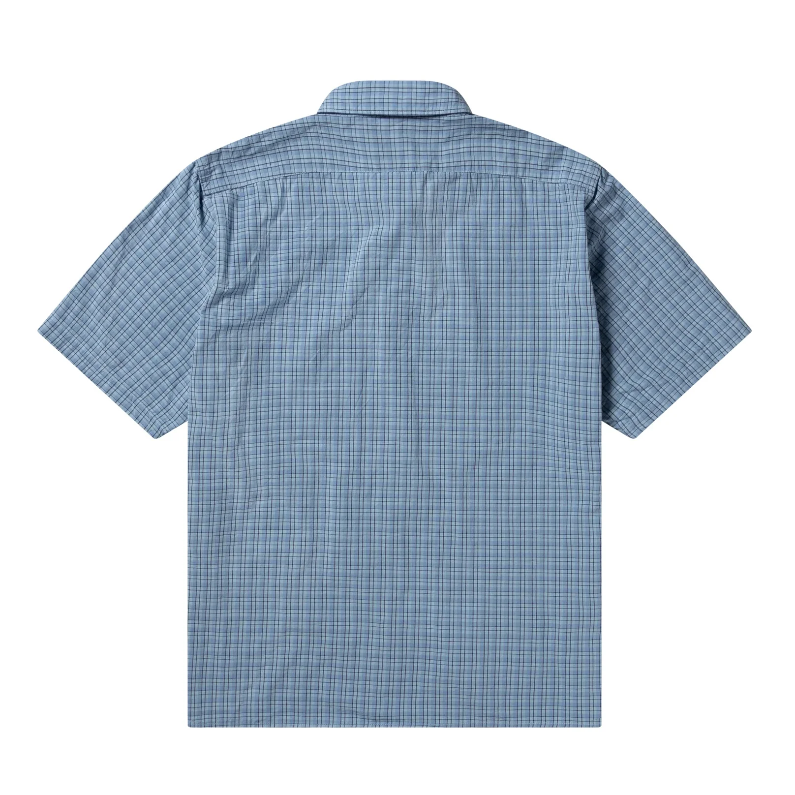 Alien-O Print SS Check Shirt - Blue - Image 2