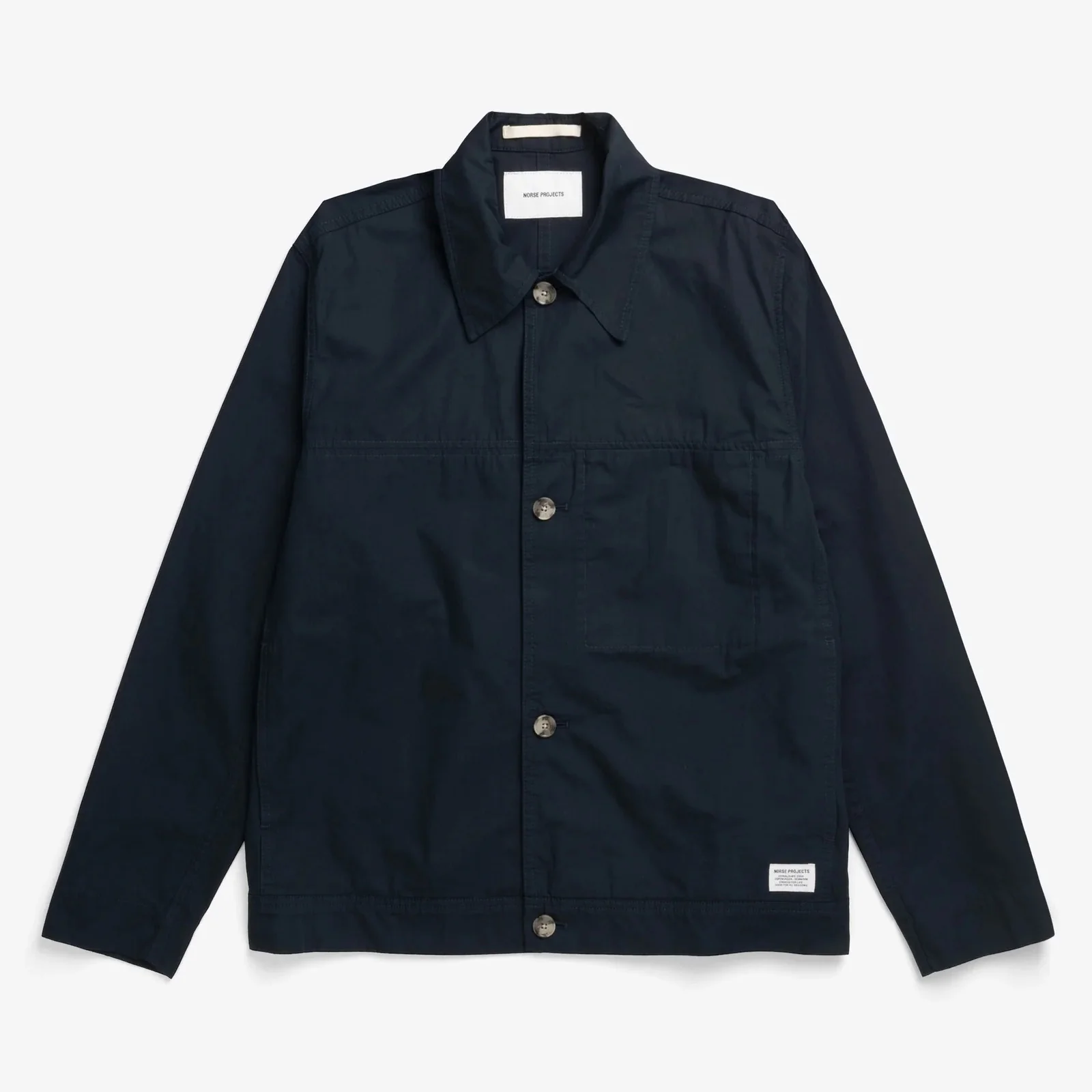 Arresskov Compact Cotton Overshirt - Dark Navy