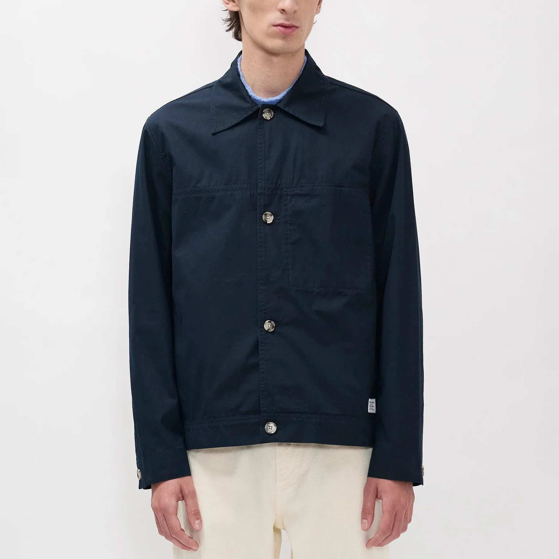 Arresskov Compact Cotton Overshirt - Dark Navy - Image 3