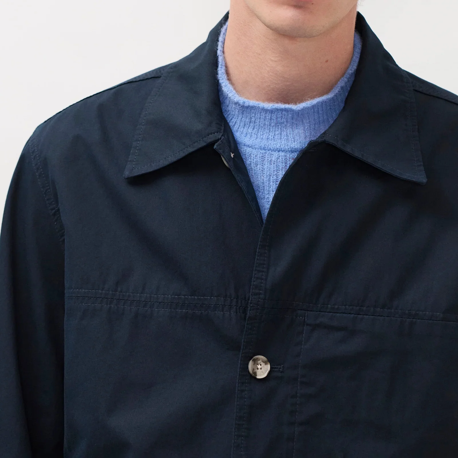 Arresskov Compact Cotton Overshirt - Dark Navy - Image 5