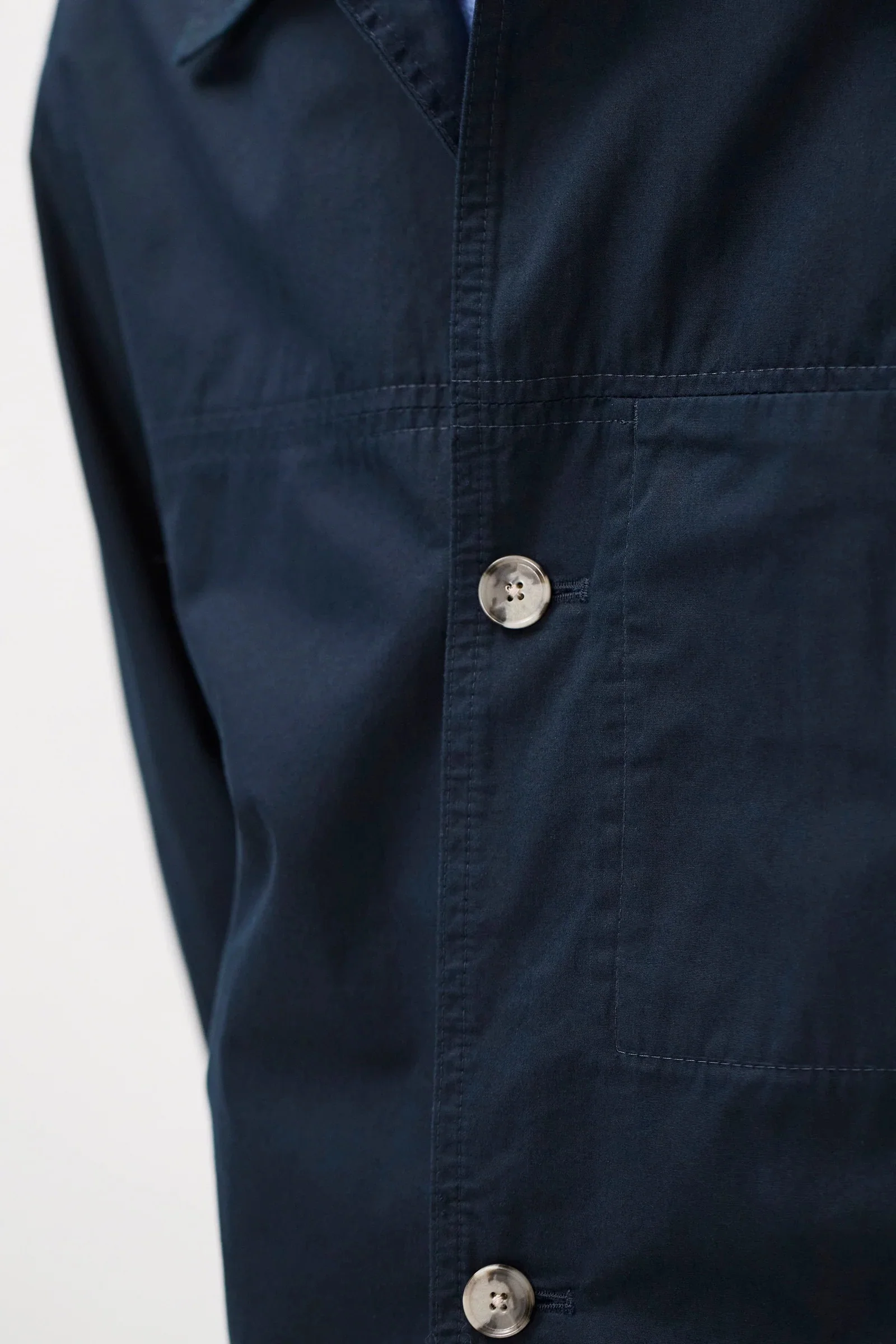 Arresskov Compact Cotton Overshirt - Dark Navy - Image 6