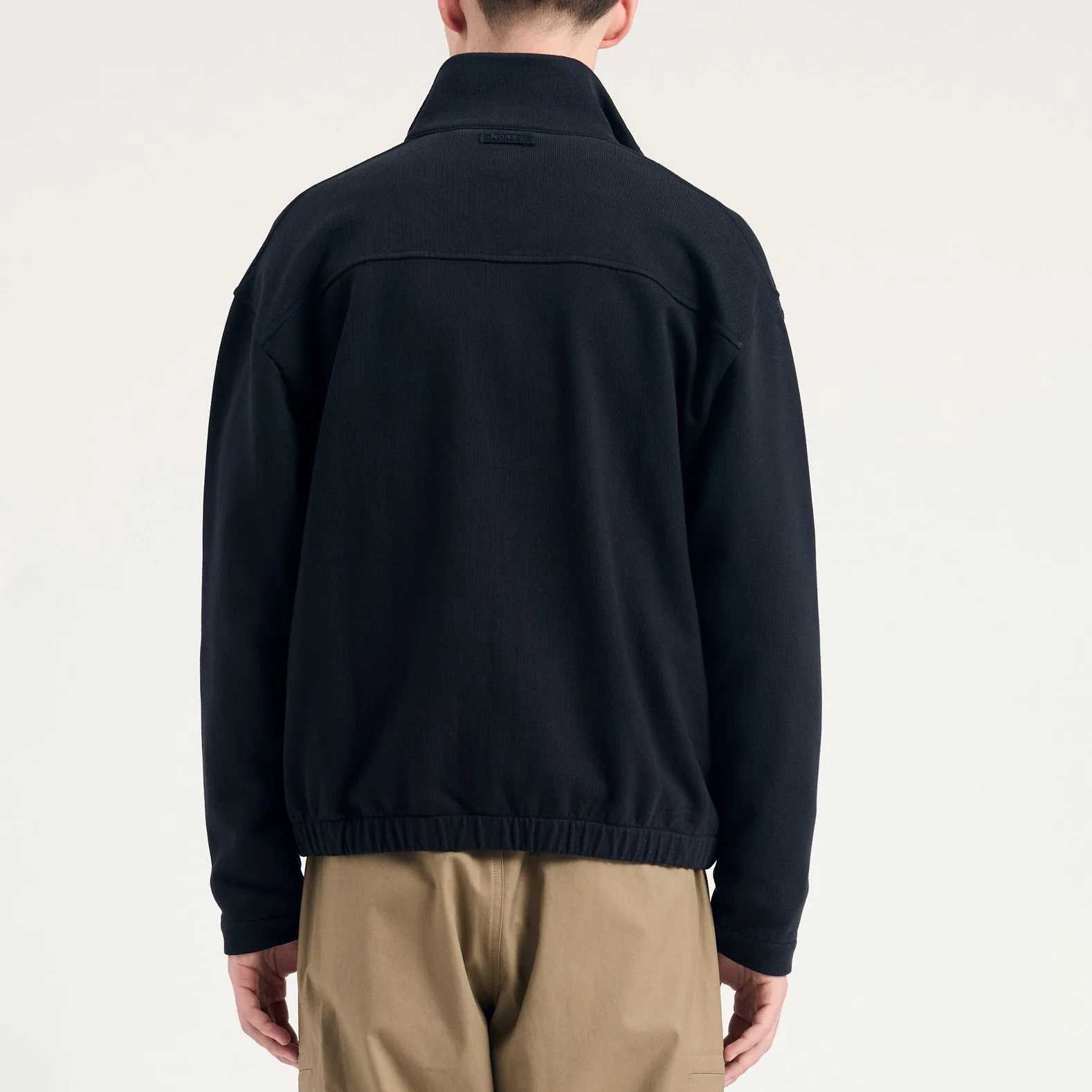 Bjorn Relaxed Organic Loopback Track Jacket - Dark Navy - Image 3