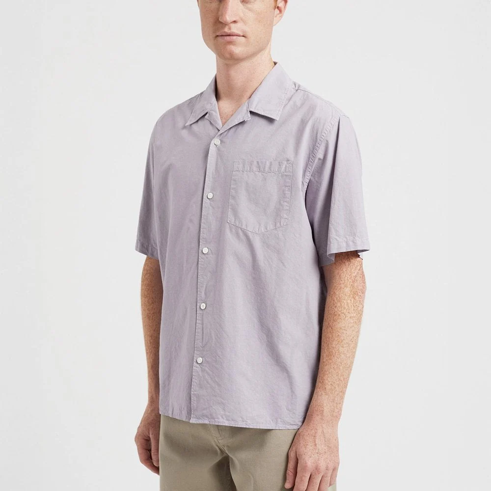Carsten Cotton Tencel Shirt - Crocus Purple - Image 3