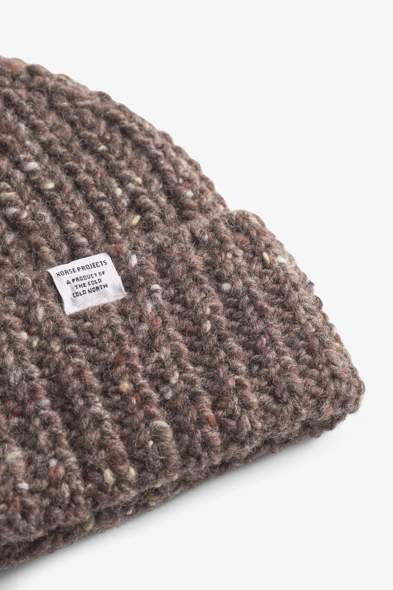 Daniel Donegal Rib Beanie - Seal Brown - Image 2