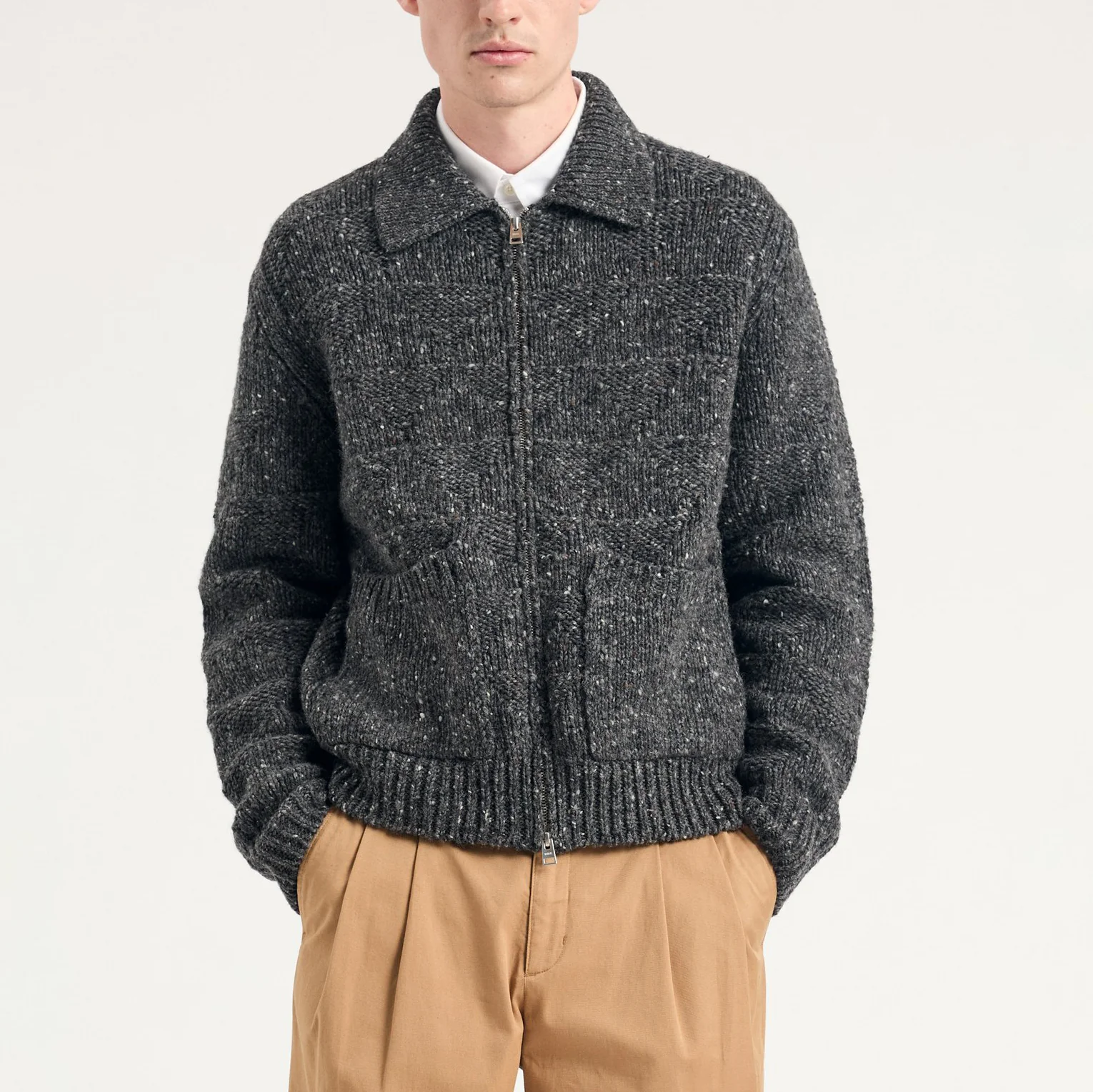 Erik Donegal Diamond Jacket - Charcoal Grey - Image 3