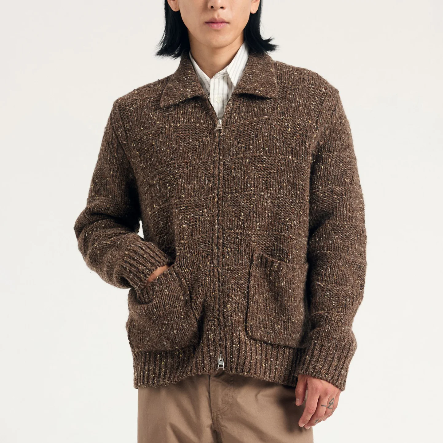 Erik Donegal Diamond Jacket - Seal Brown - Image 3