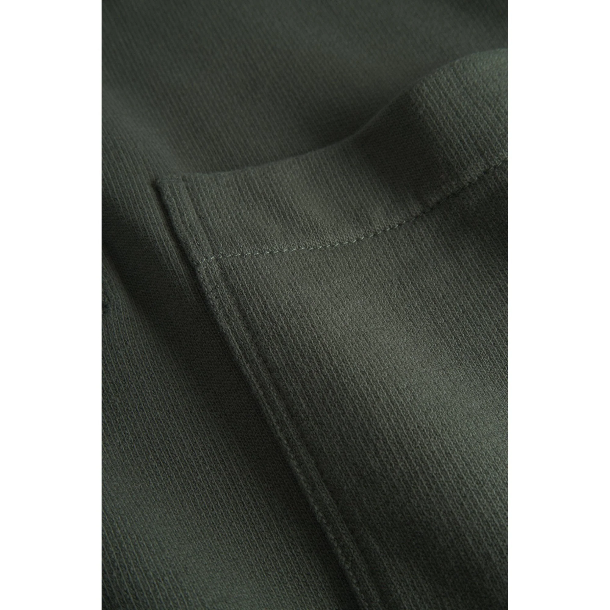 Fraser Relaxed Organic Loopback LS Polo - Black Olive - Image 6
