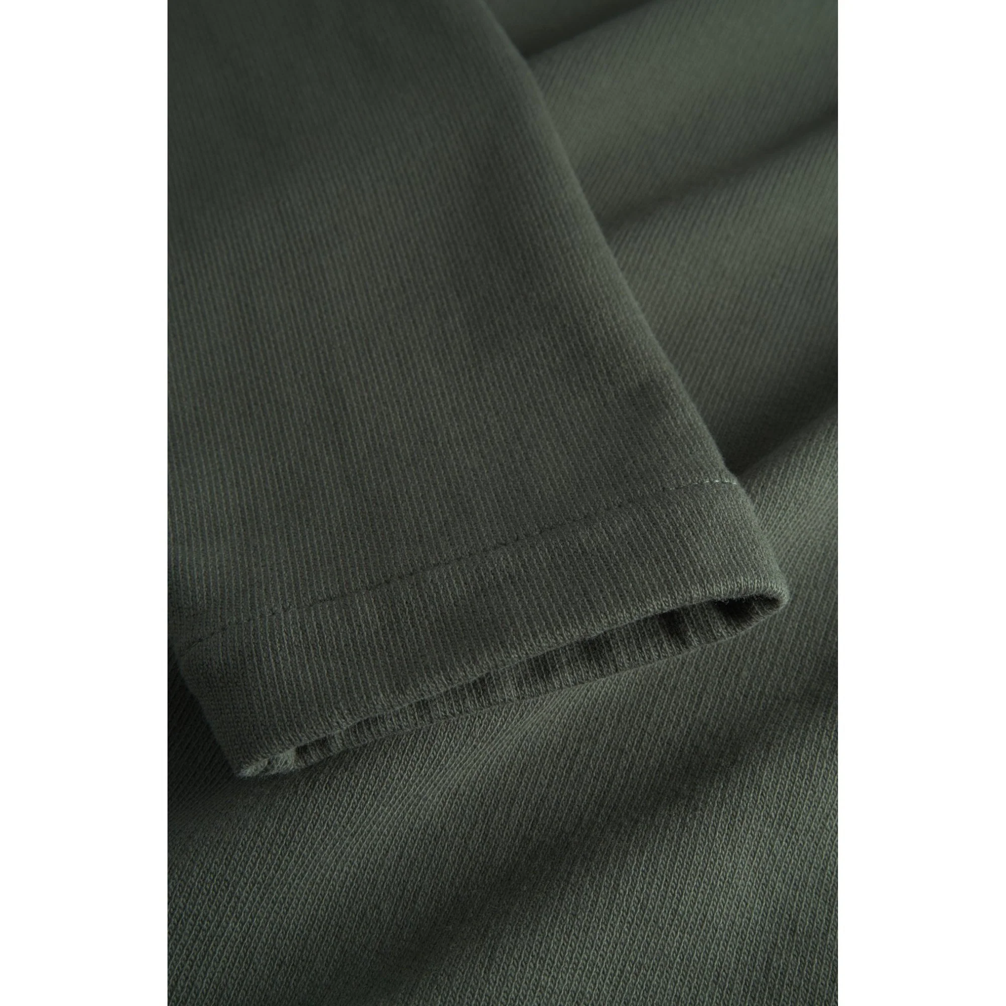 Fraser Relaxed Organic Loopback LS Polo - Black Olive - Image 7