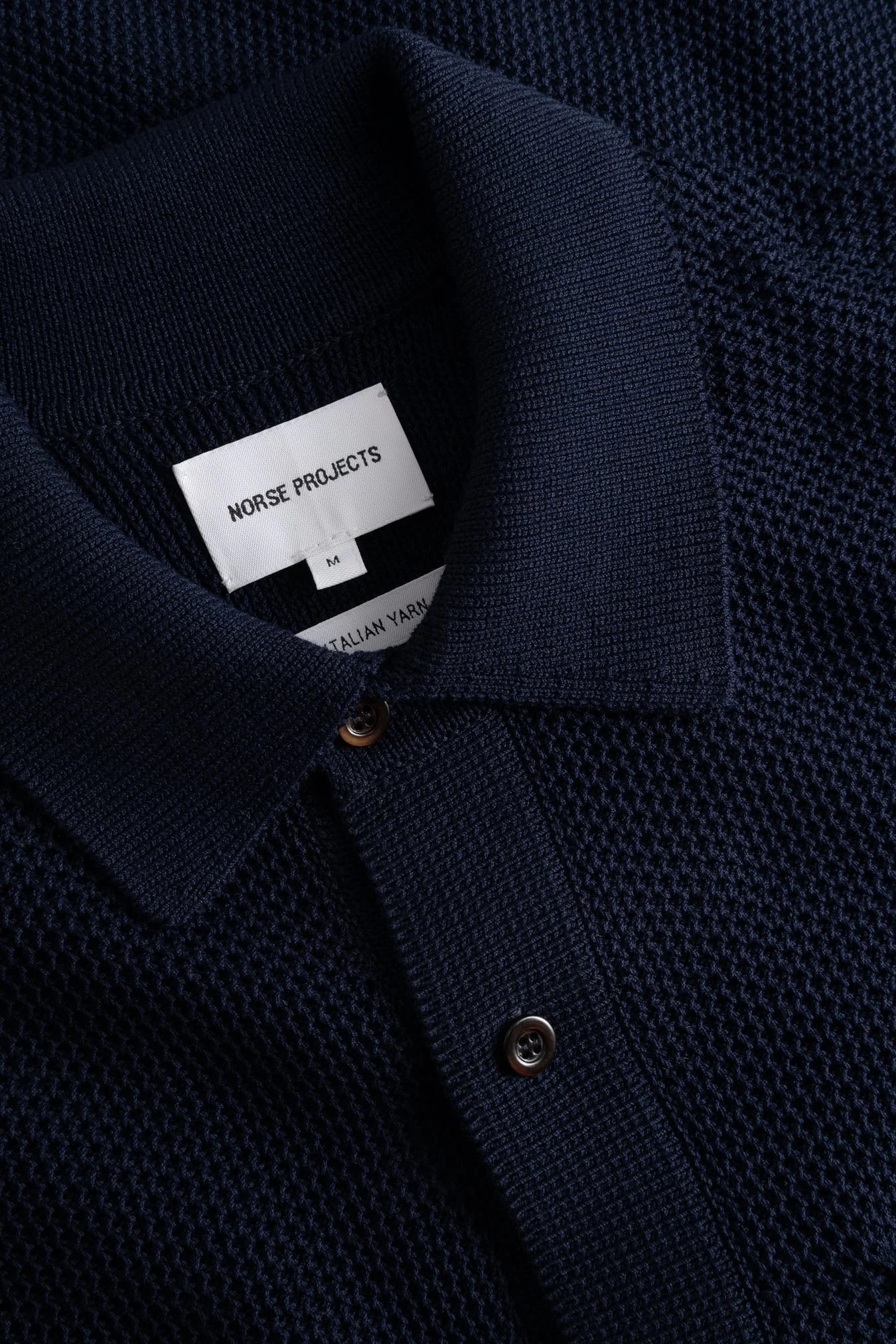 Fredensborg Mercerised Cotton Knitted Shirt - Dark Navy - Image 6