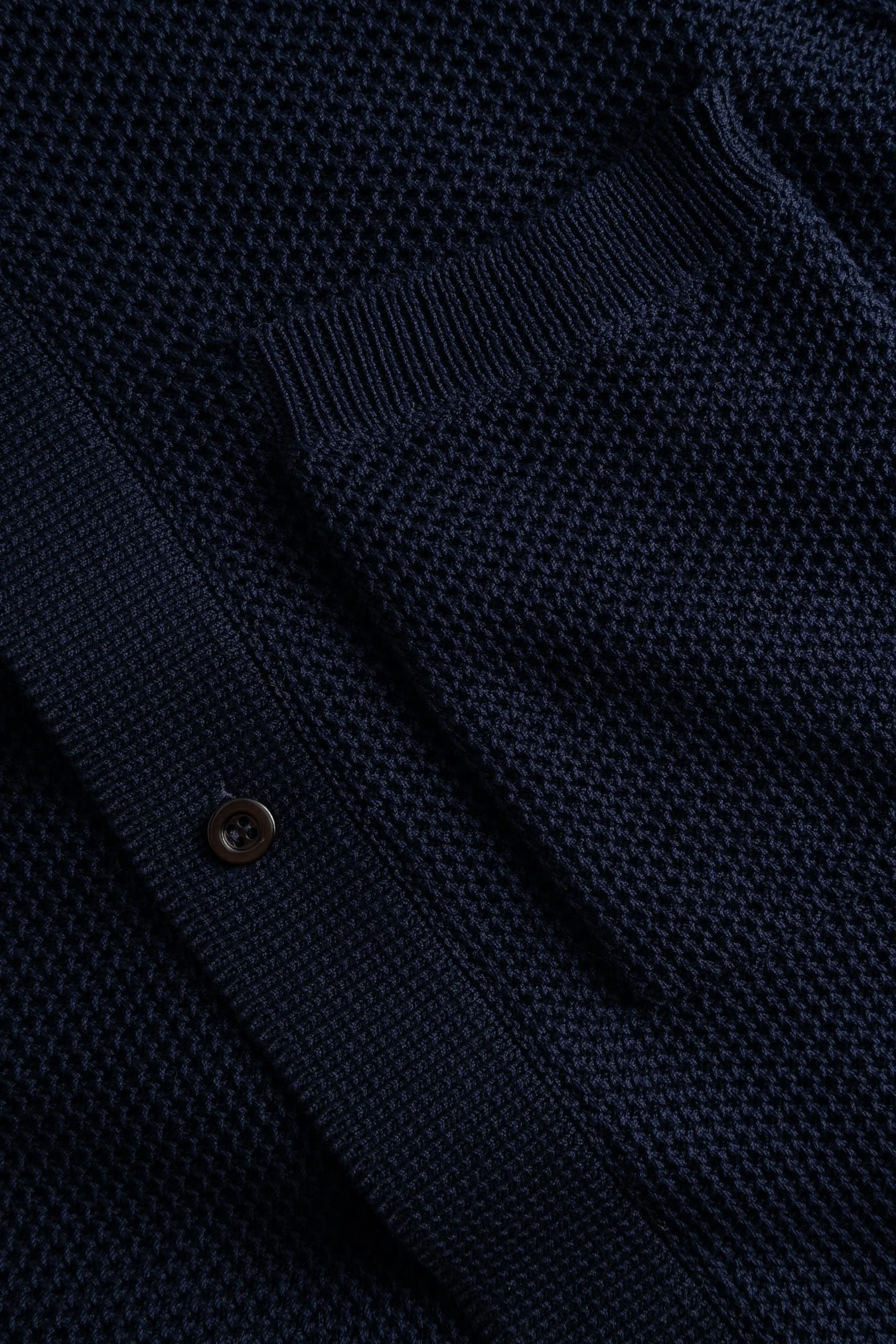 Fredensborg Mercerised Cotton Knitted Shirt - Dark Navy - Image 8