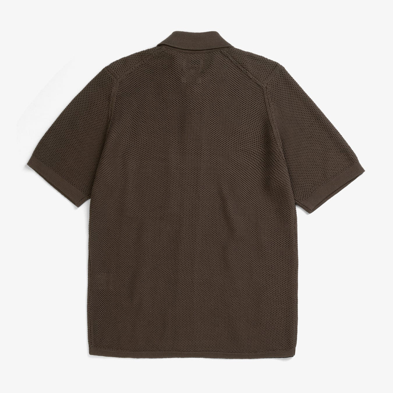 Fredensborg Mercerised Cotton Knitted Shirt - Turkish Coffee - Image 4