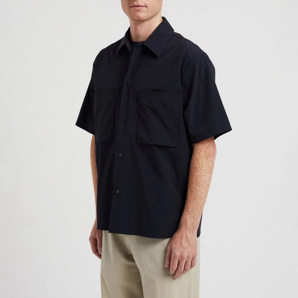 Hermann Travel Light Ss Shirt - Dark Navy - Image 4