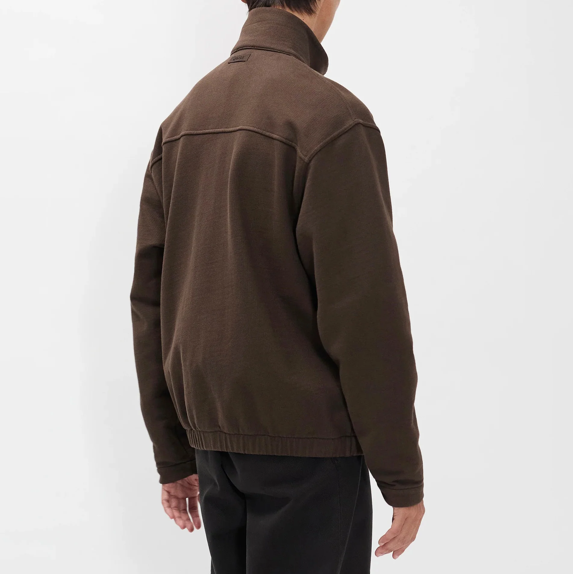 Hornidal Relaxed Organic Loopback Track Jacket - Delicioso Brown - Image 4