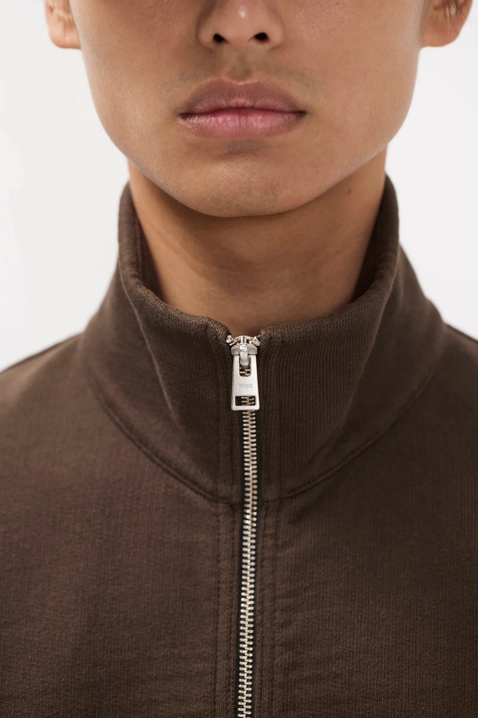 Hornidal Relaxed Organic Loopback Track Jacket - Delicioso Brown - Image 6