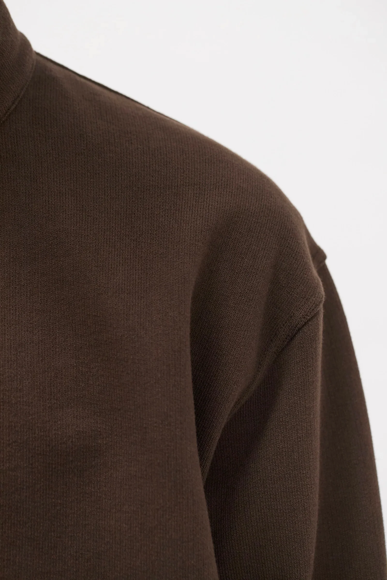 Hornidal Relaxed Organic Loopback Track Jacket - Delicioso Brown - Image 7