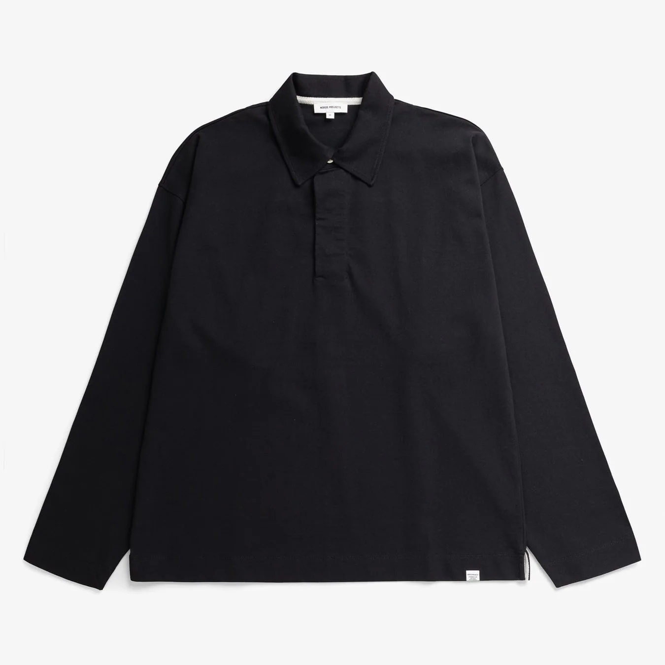 Isefjord Compact Cotton LS Polo - Black