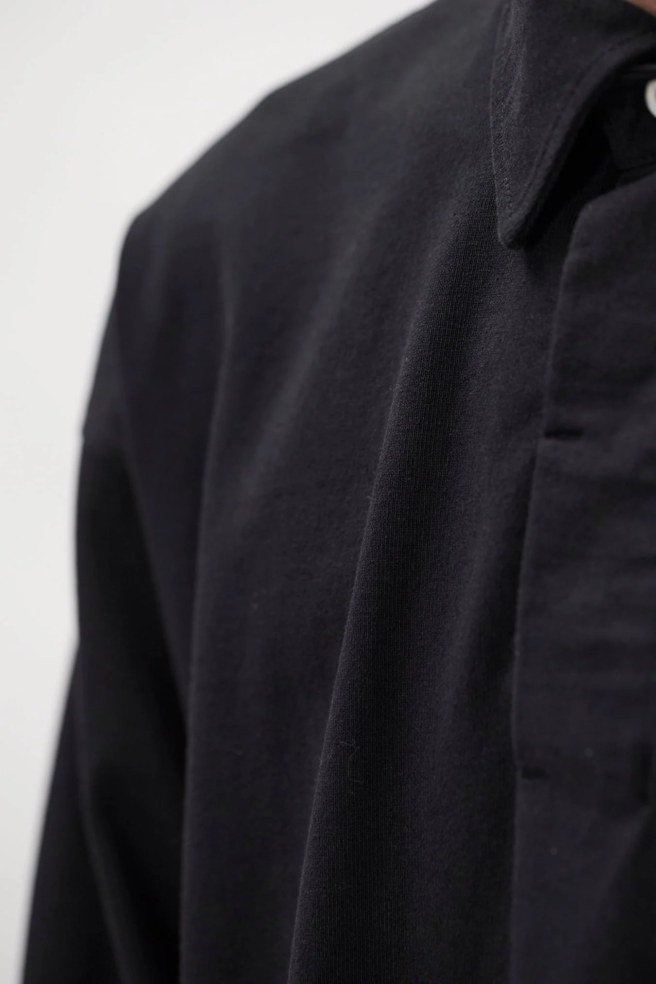 Isefjord Compact Cotton LS Polo - Black - Image 6