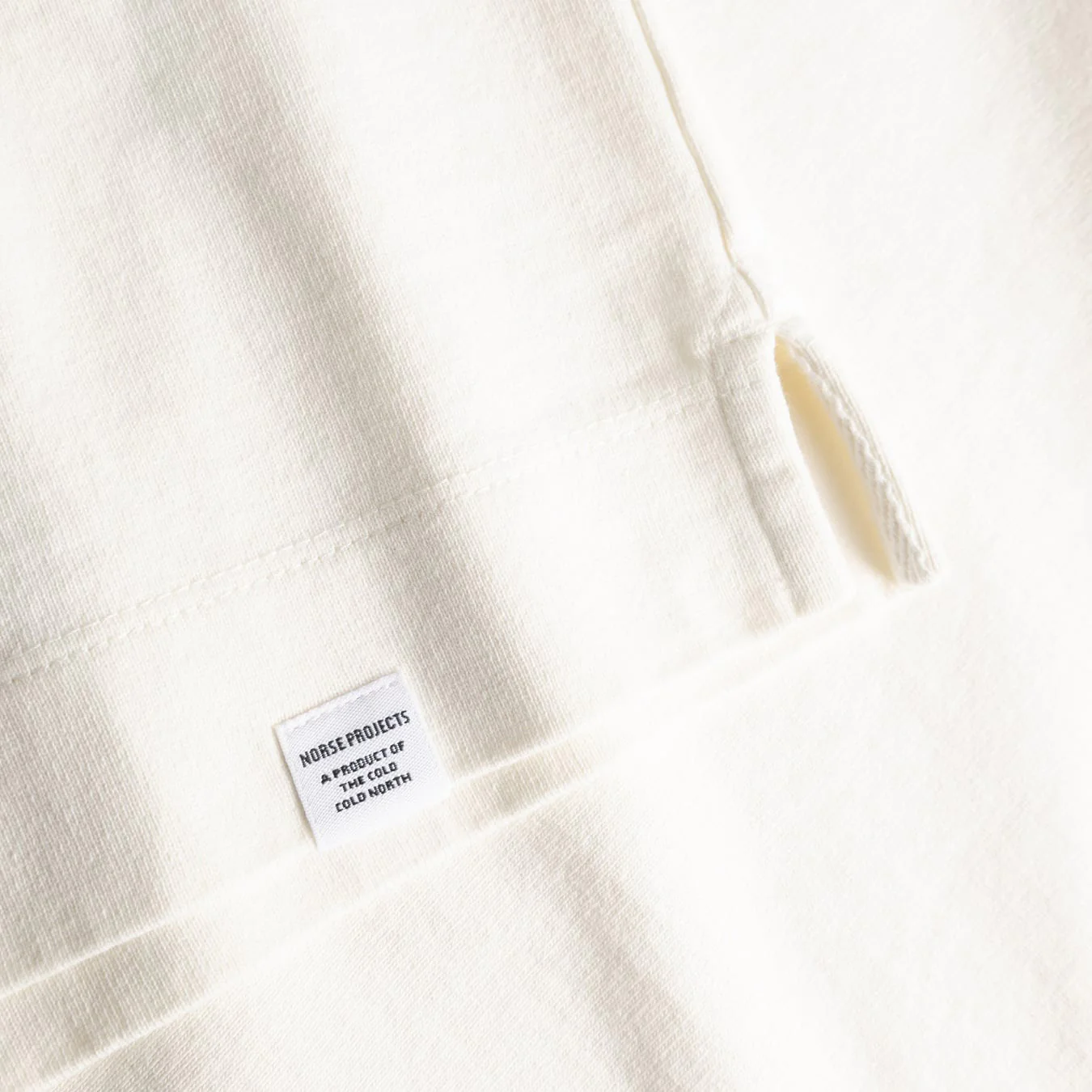 Isefjord Compact Cotton LS Polo - Ecru - Image 3