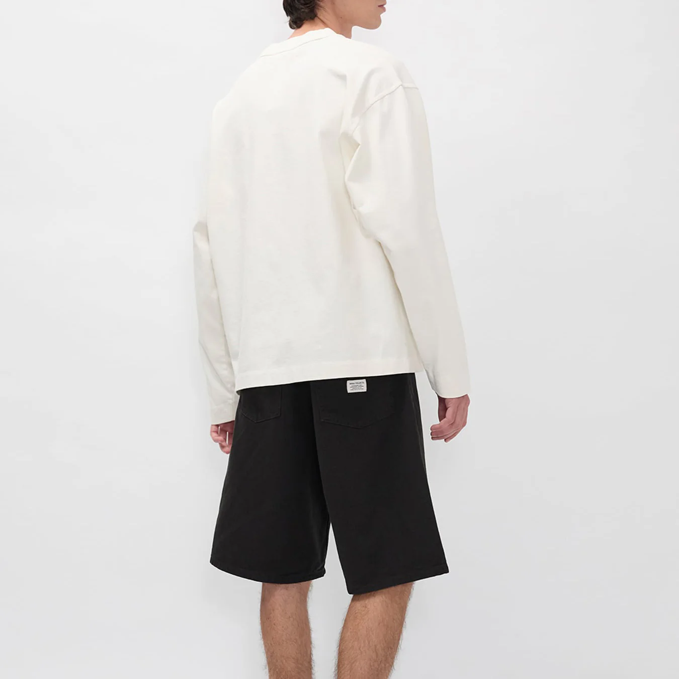 Isefjord Compact Cotton LS T-shirt - Ecru - Image 4