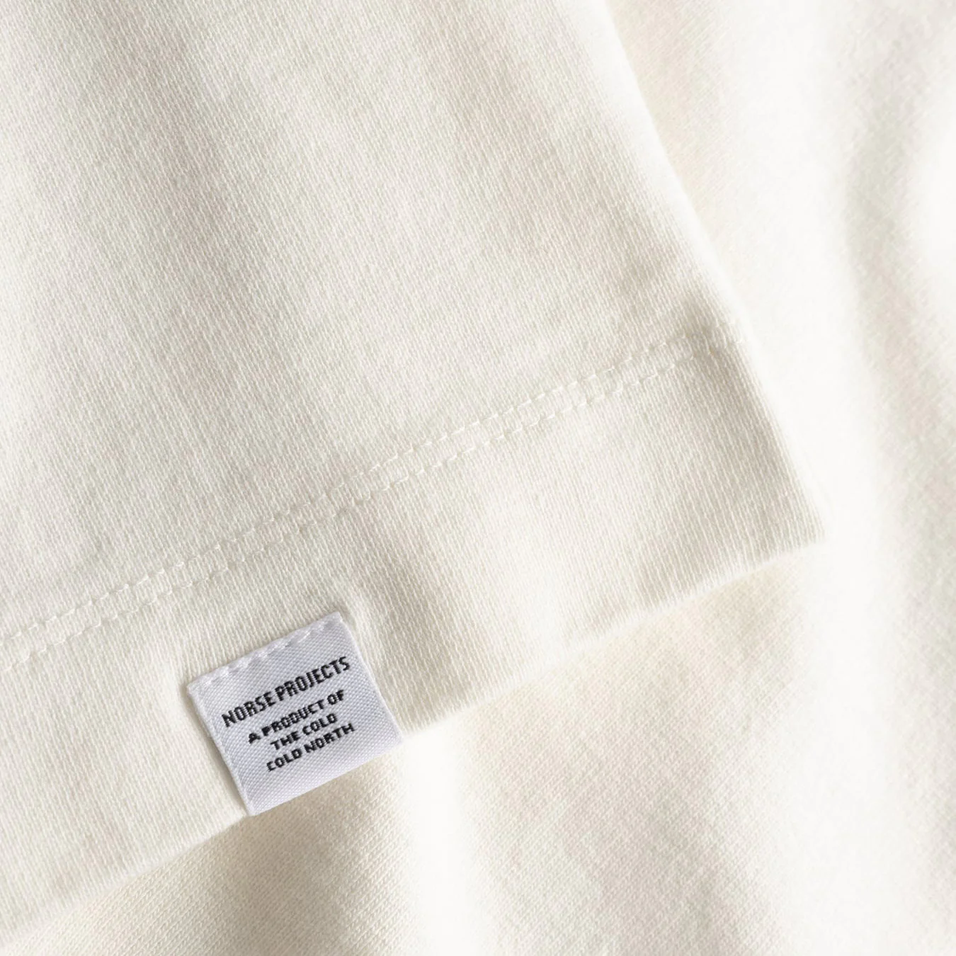 Isefjord Compact Cotton LS T-shirt - Ecru - Image 5