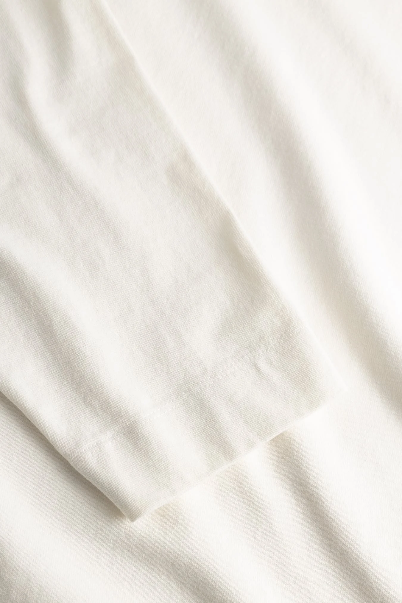 Isefjord Compact Cotton LS T-shirt - Ecru - Image 6