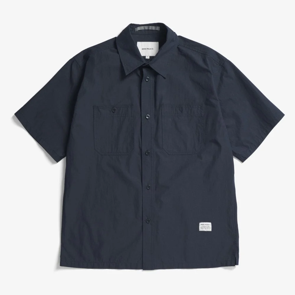 Ivan Tech Poplin SS Shirt - Dark Navy