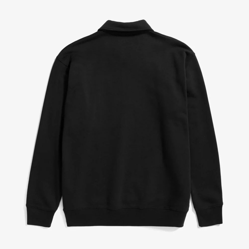 Ketel Relaxed Organic Norse Logo 1/2 Zip - Black - Image 2