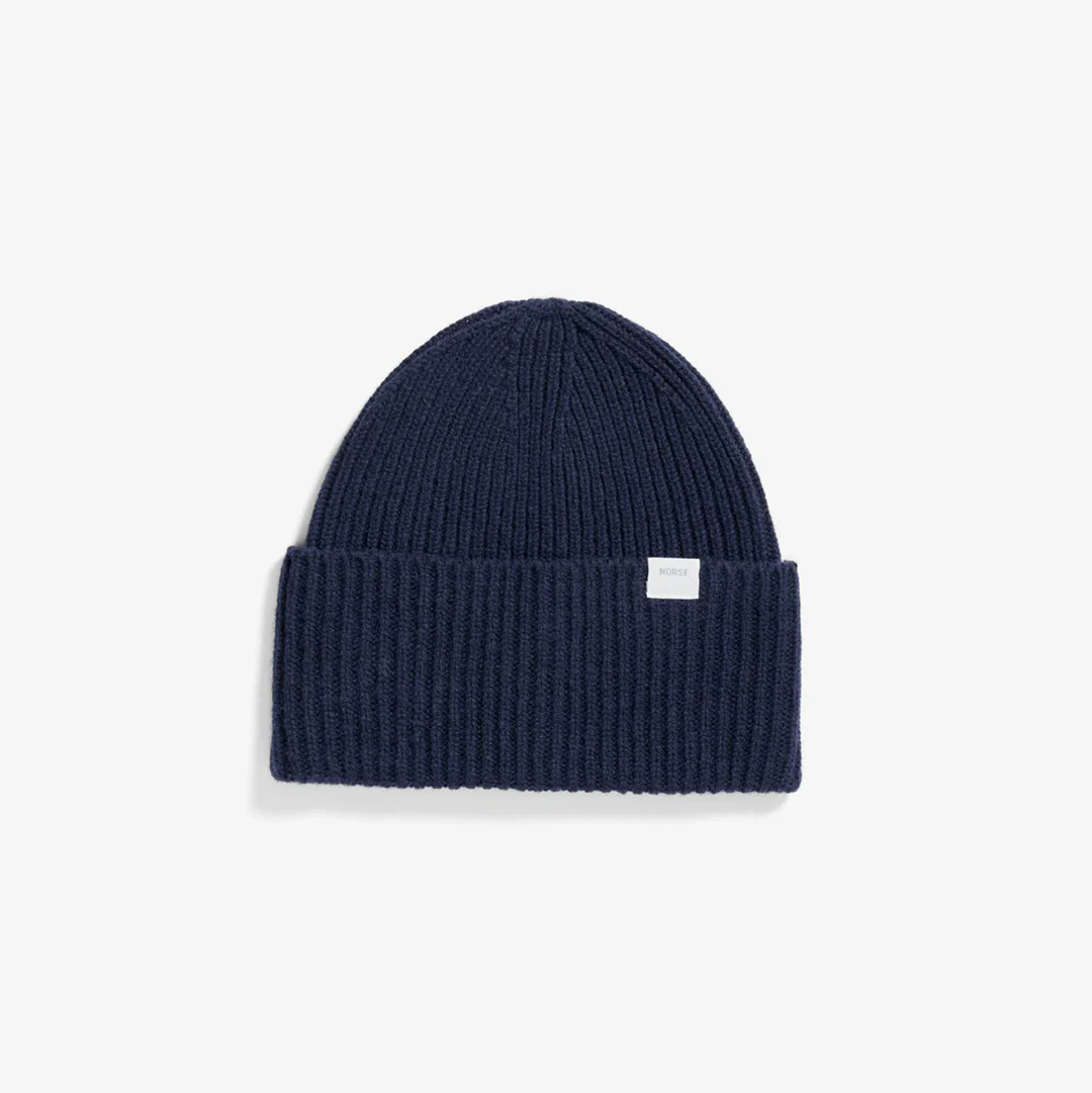 Norse Standard Merino Lambswool Beanie - Dark Navy