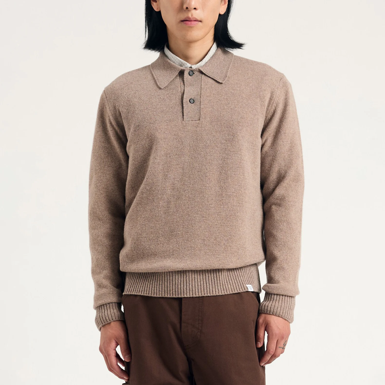 Norse Standard Merino Lambswool Polo - Clay - Image 2