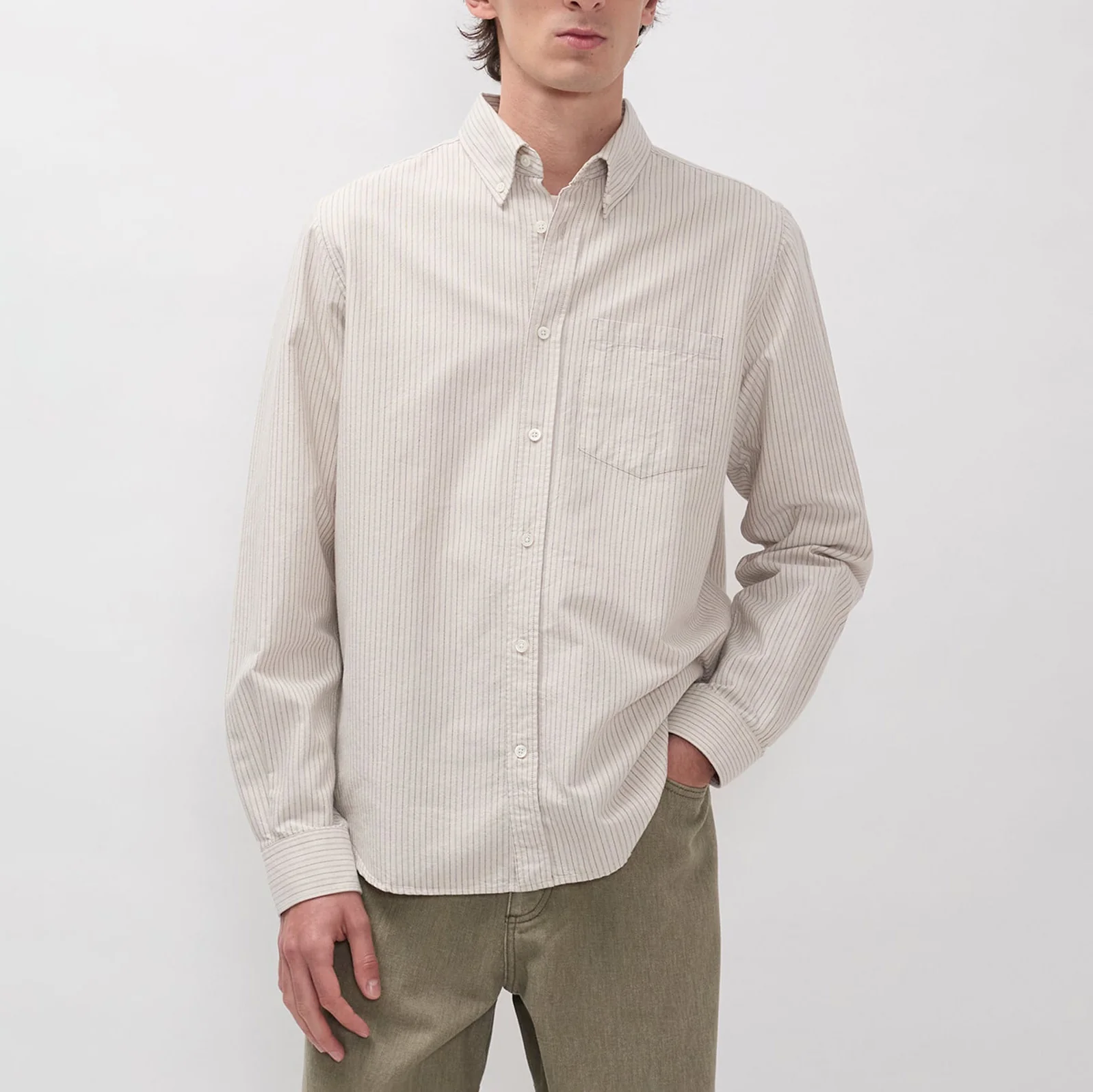 Norse Standard Oxford BD Shirt - Dark Dust Green - Image 3