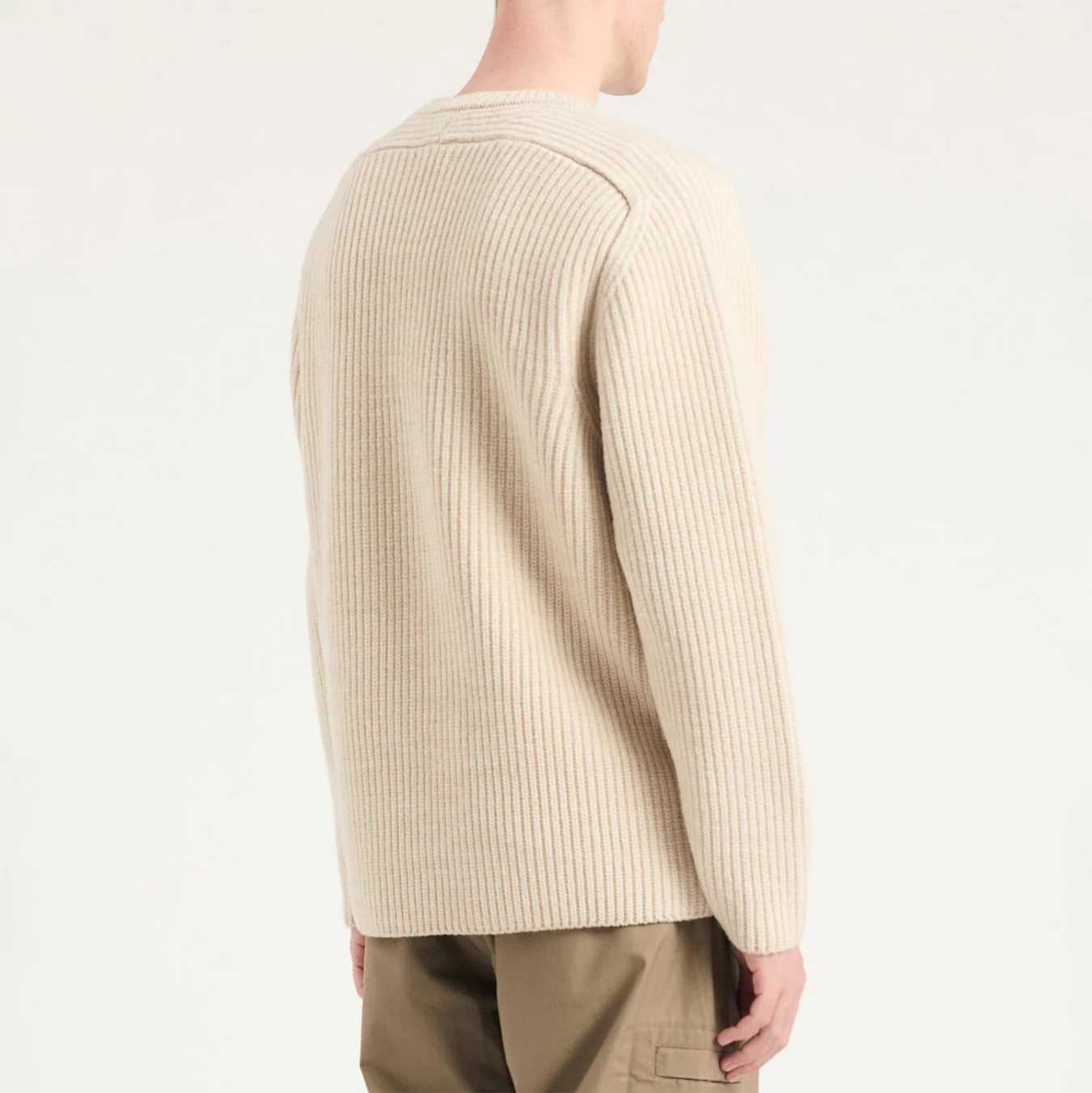 Sigurd Military Rib Crew Neck - Ecru - Image 3