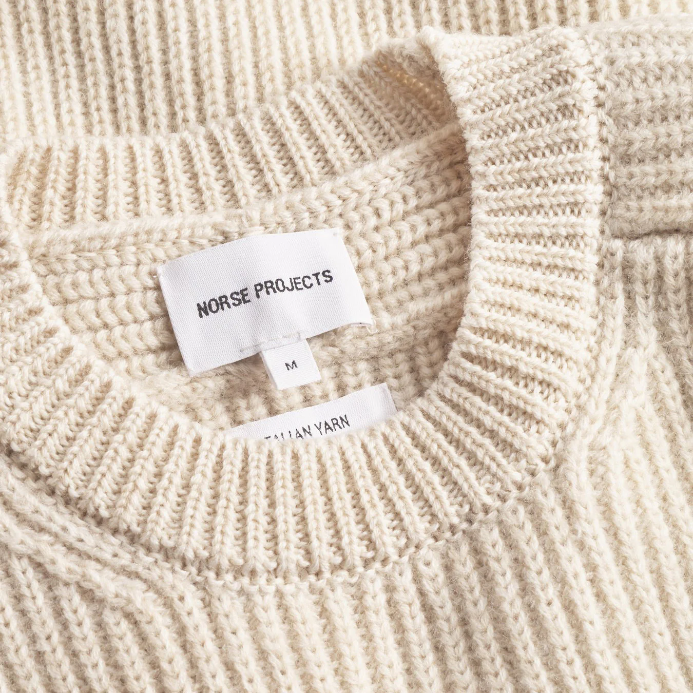 Sigurd Military Rib Crew Neck - Ecru - Image 5