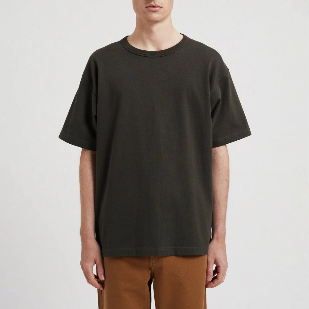 Simon Heavy T-shirt - Black Olive - Image 3