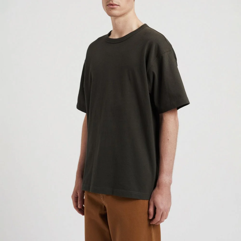 Simon Heavy T-shirt - Black Olive - Image 4