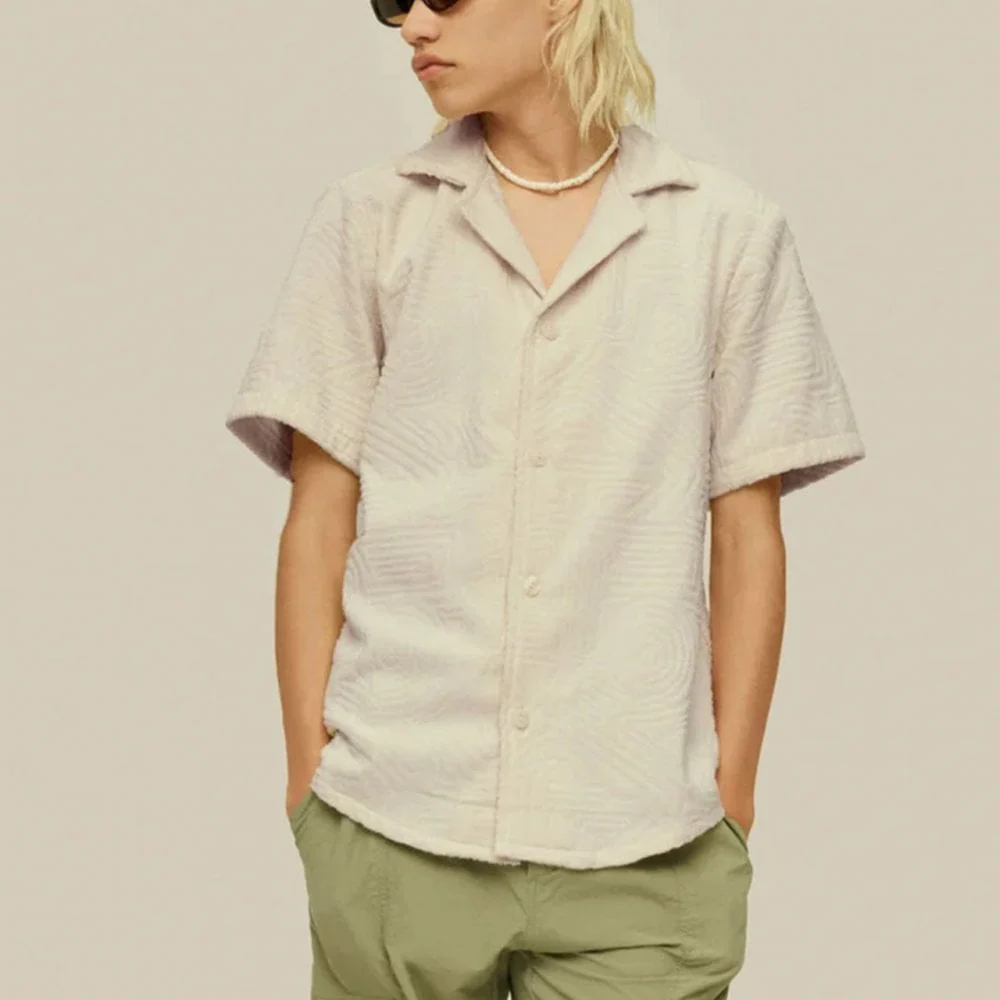 Cream Golconda Cuba Terry Shirt - Image 3
