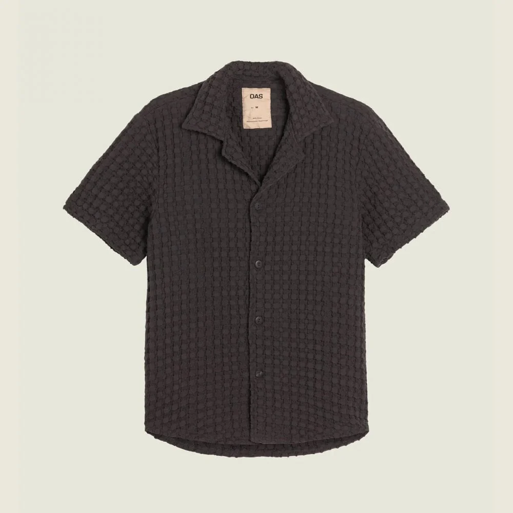 Nearly Black Cuba Waffle Shirt