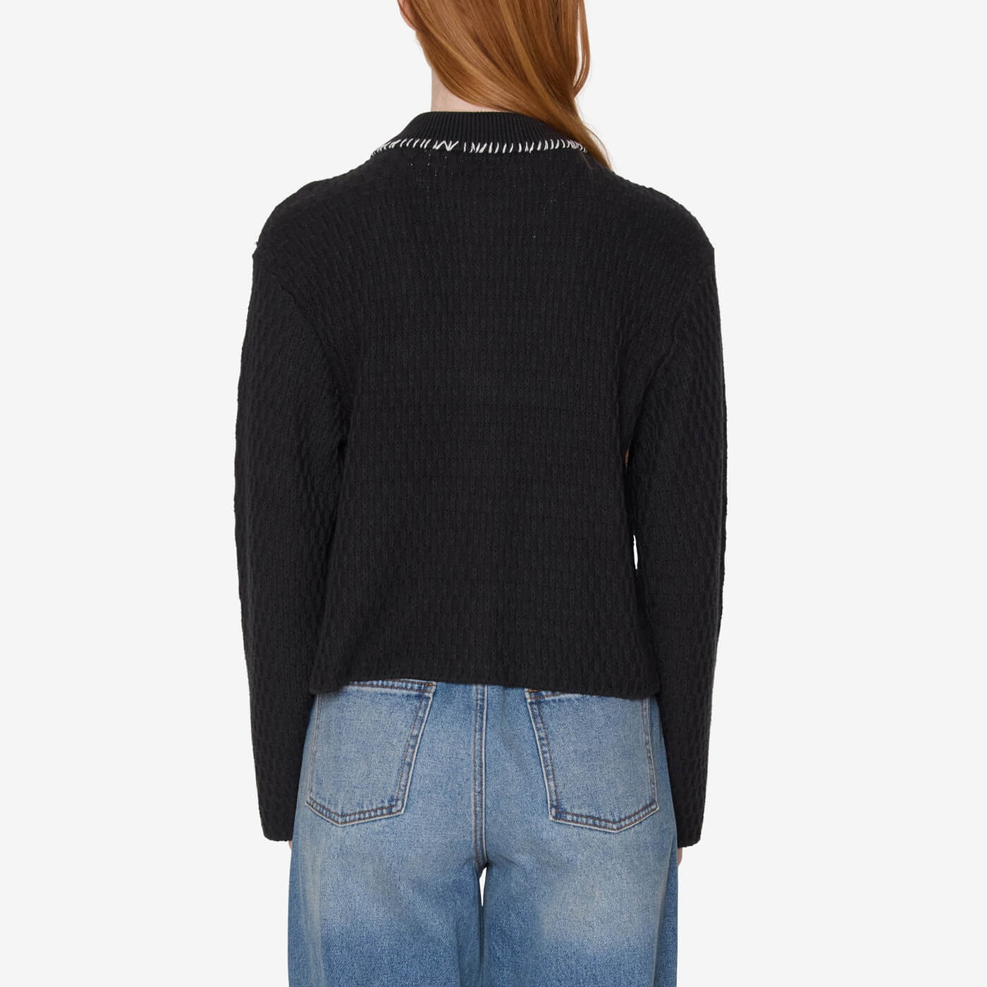 Women's Amelie Button Down Sweater - Off Black - Image 3